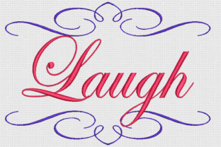 Laugh: A Thoughtful Embroidery Design
