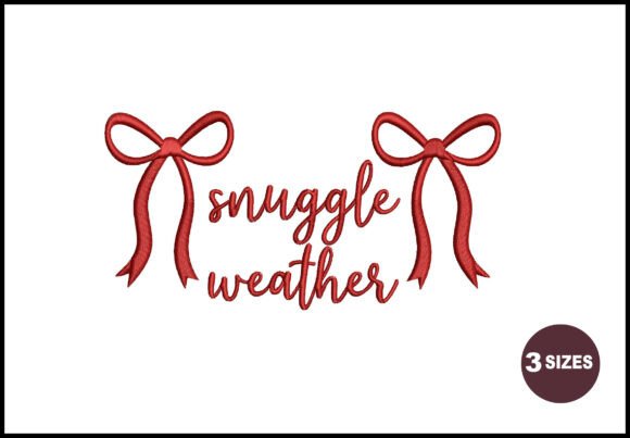 Snuggle Weather Embroidery Design