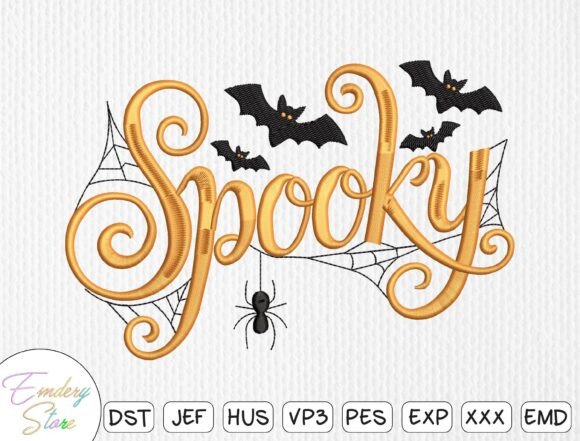 Spooky Halloween Embroidery Design